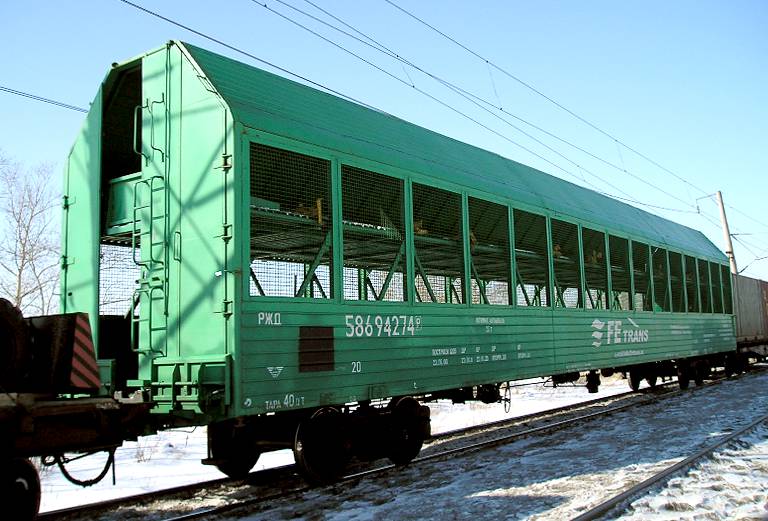 Железнодорожные перевозки машины сеткой из Калуги в Красноярск